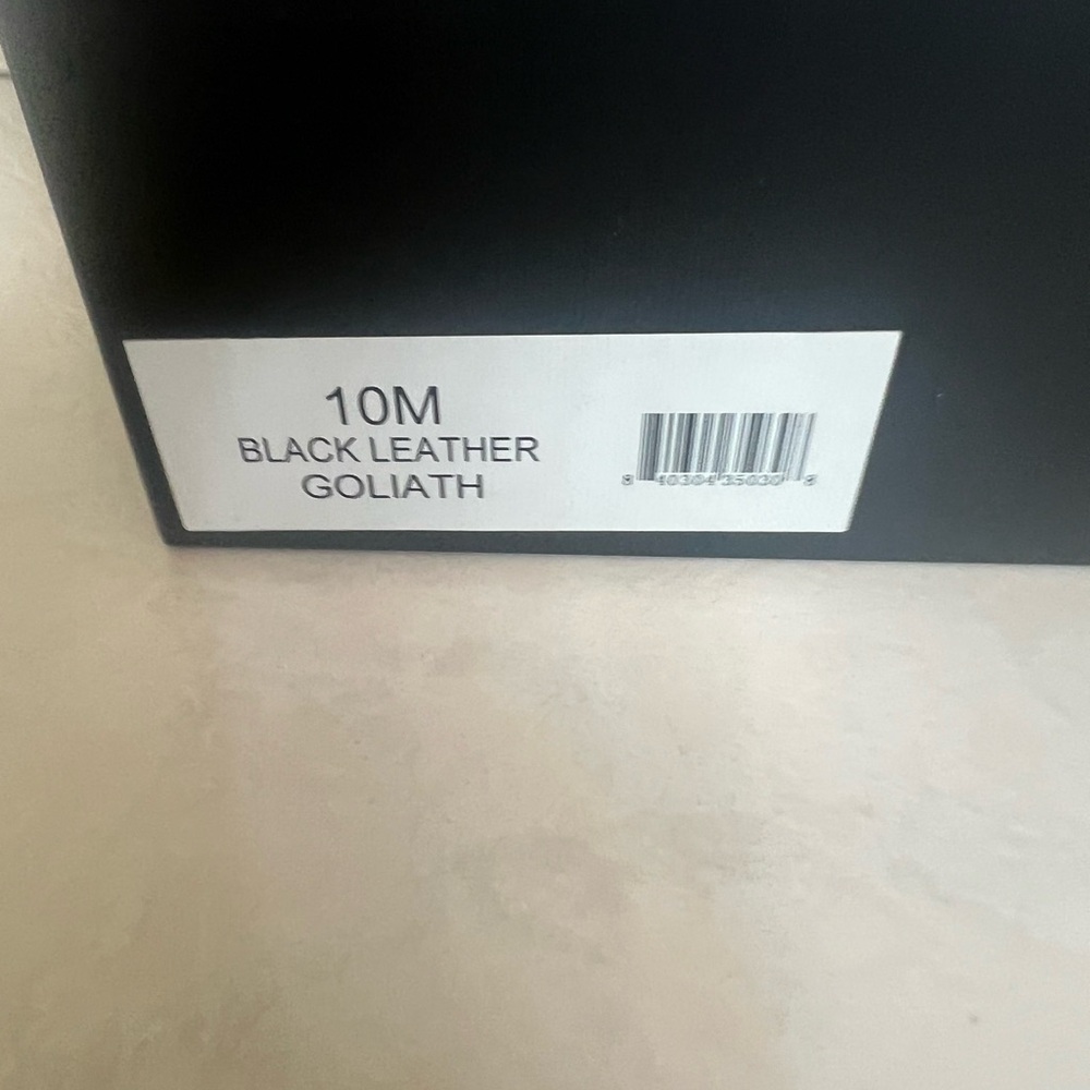 ππ J Slides | Black Leather Goliath Size 10. Metallic Loafers with Chunβ¦ - Picture 3 of 5